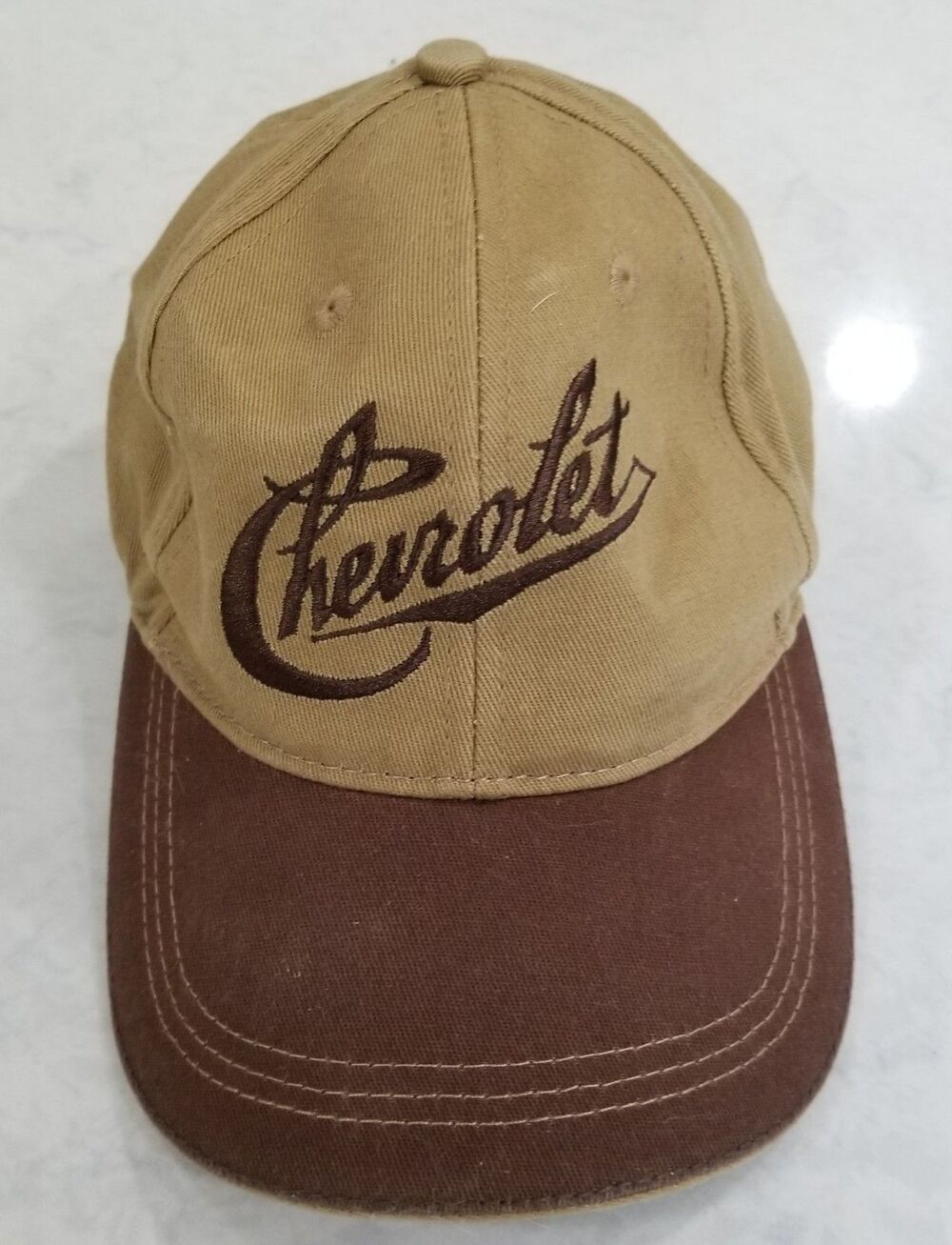 Chevrolet Hat Adjustable Men Brown Chevy Script Open Road Brands Cotton Casual